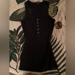 Black Snap Tank Top